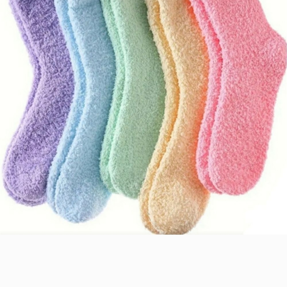 Cozy Fuzzy Socks Set - Multicolor